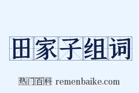 田家子组词是什么意思的图片